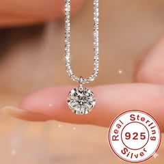 Zircon Fashion Italian Silver Necklace For Women