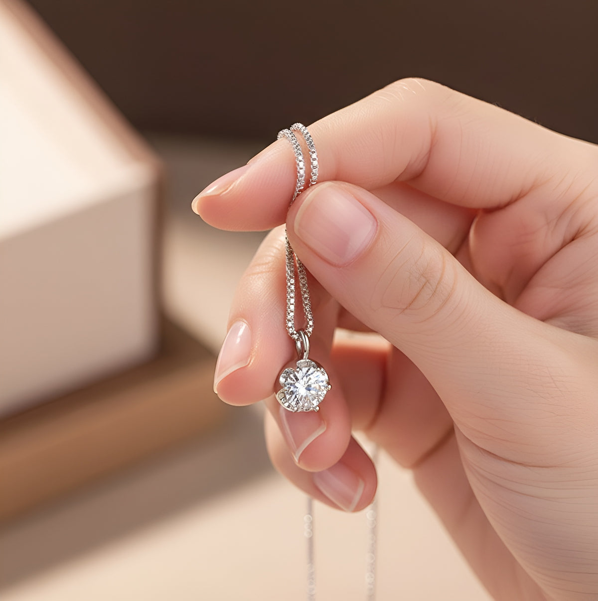 Zircon Fashion Italian Silver Necklace For Women