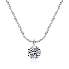 Zircon Fashion Italian Silver Necklace For Women